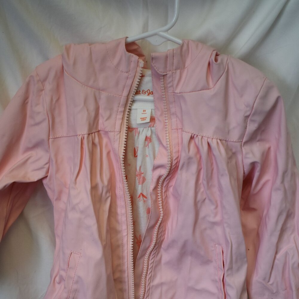 Cat and Jack 2T bunny rain jacket